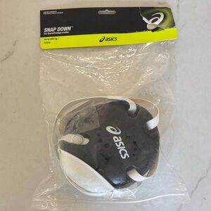Asics Black and White Snap Down Headgear